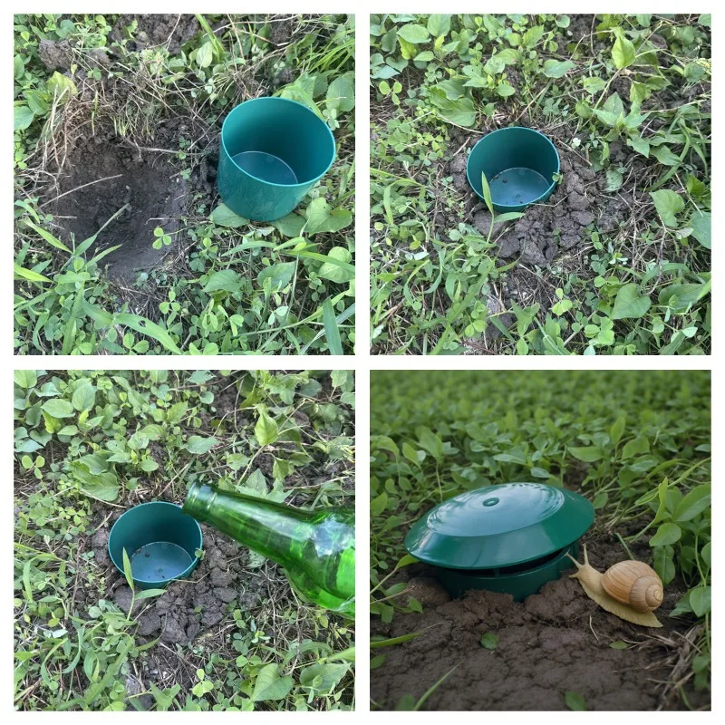 Durable Plastic Snail House Catcher Box Breathable Structural Design Humane Garden Mollusk Collector Reusable Outdoor Accessory