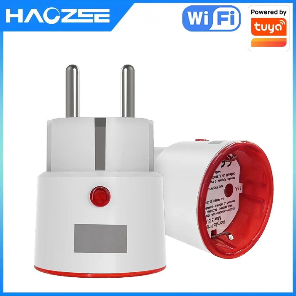 Tuya WiFi Smart Plug Socket EU with Power Monitoring Timing Voice Control Works with Alexa Google Home Smart Life