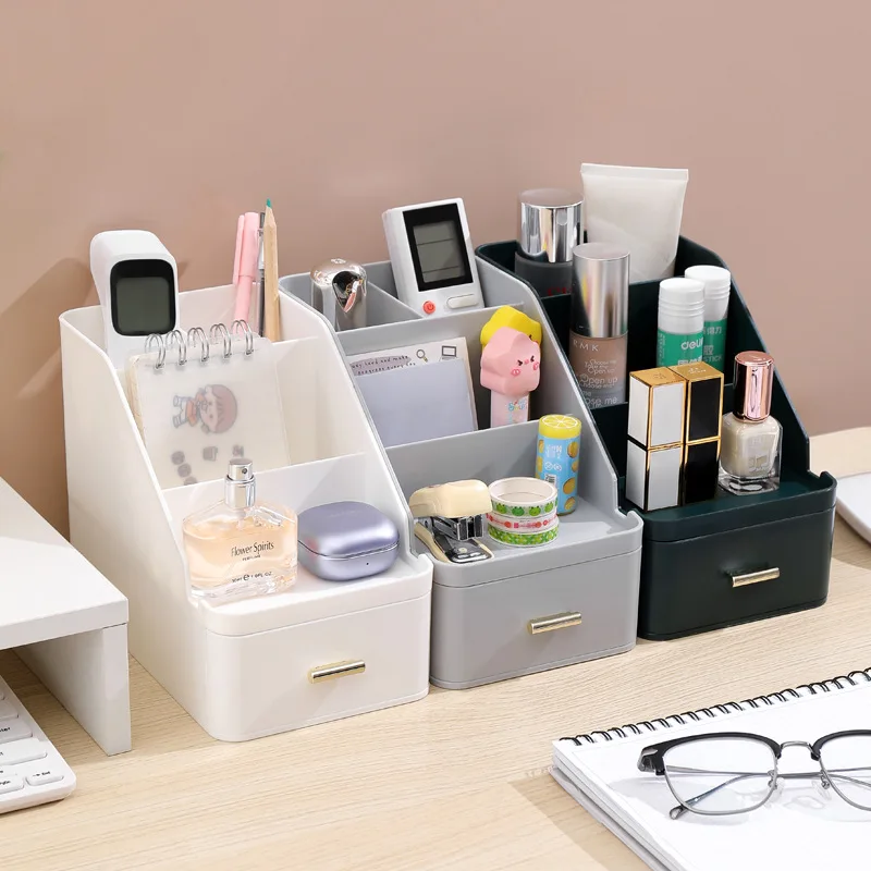 

Creative desktop storage box Drawer type multi-functional remote control storage box Office desk stationery organizer box makeup