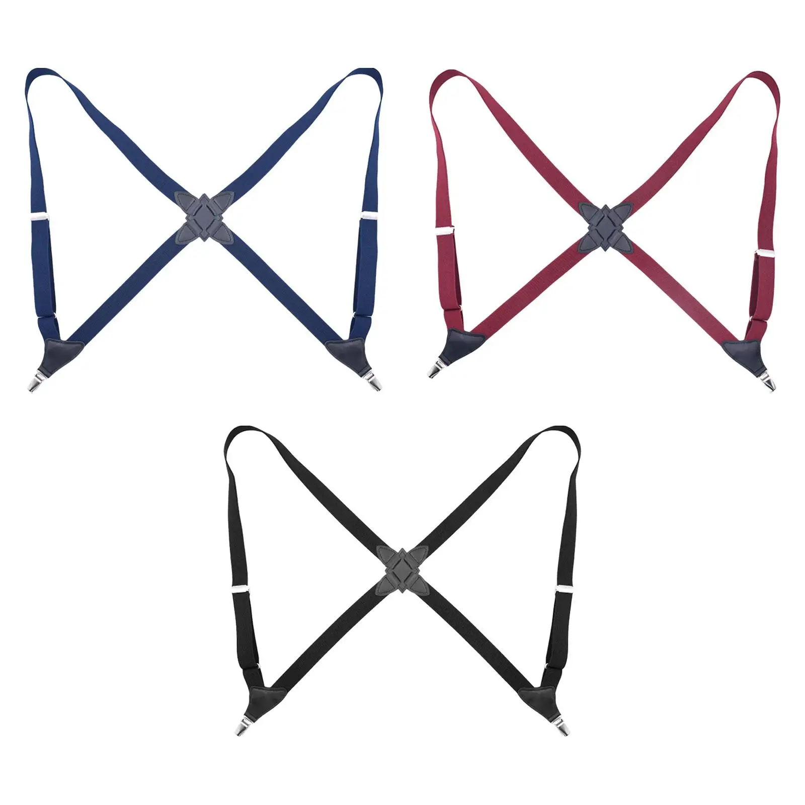 Suspenders for Men Women Trousers Braces x Type Stylish Casual Durable Lightweight with Clips Elastic Straps for Choirs Bands