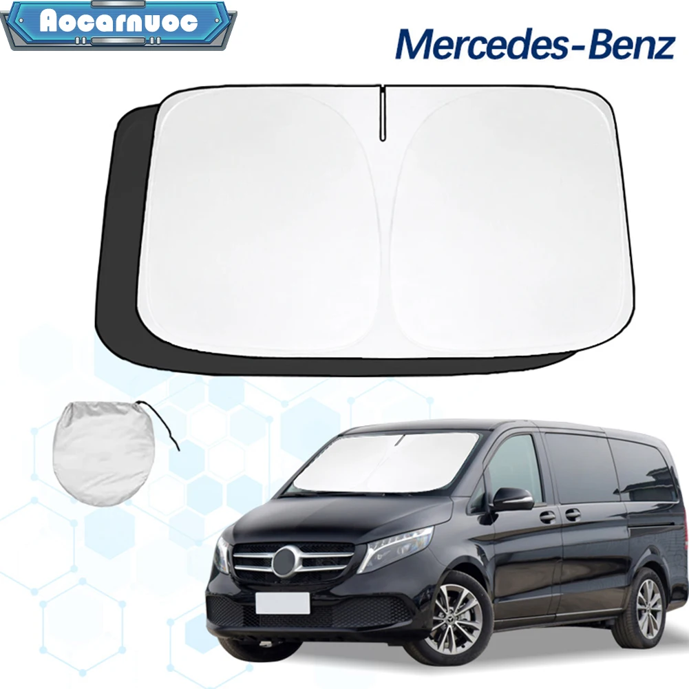 Car Windshield Sunshade Accessories Sun Visor For Mercedes Benz V Class W639 W638 2016 2017 2018 2019 2020 2021 2022 2023 2024