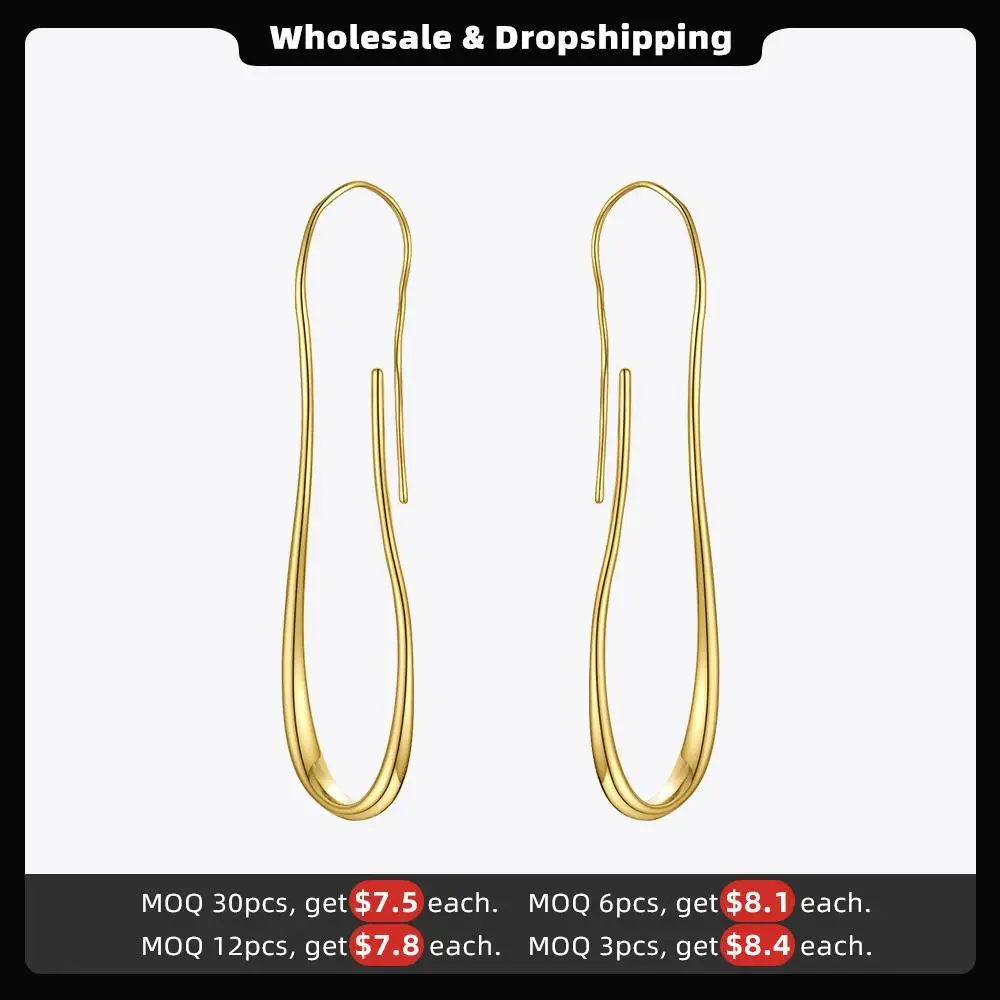 ENFASHION Waterdrop Line Earrings For Women Dangle Large Earings Gold Color Minimalism Fashion Jewelry 2020 Gifts Brincos E1189