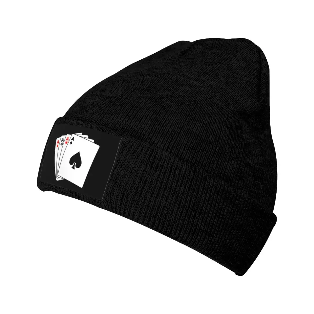 Spades A Poker Bonnet Hat Knitted  Men Women Cool Unisex Warm Winter Skullies Beanies Caps