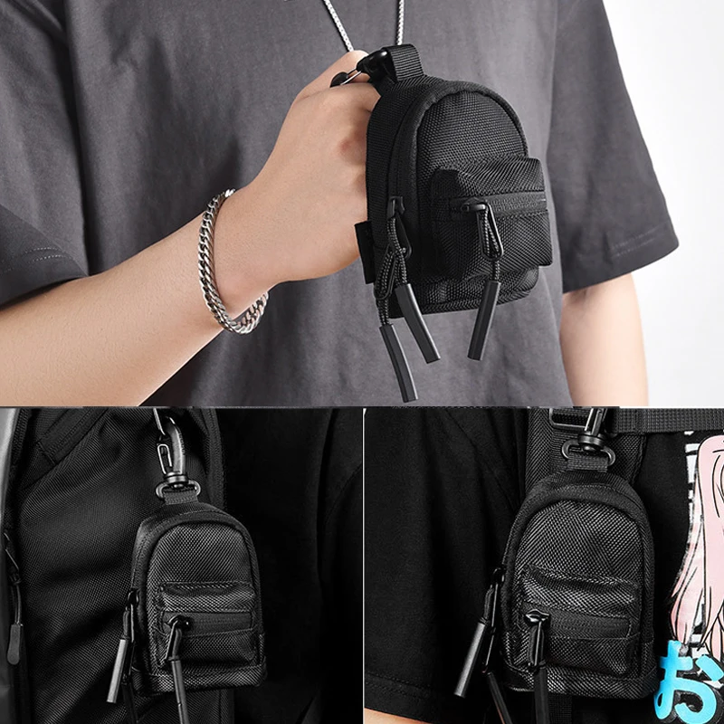 Mini small hanging bag fashion key bag men and women universal lightweight versatile coin Key Headset Card Storage Bag