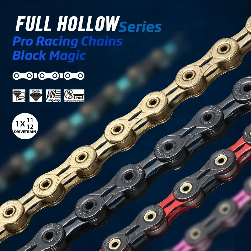 SUMC Diamond Like Coating 12 Speed Bicycle Chain SX12SL Mountain Bike Ultralight MTB Cycling Chain Road Bike Accessories