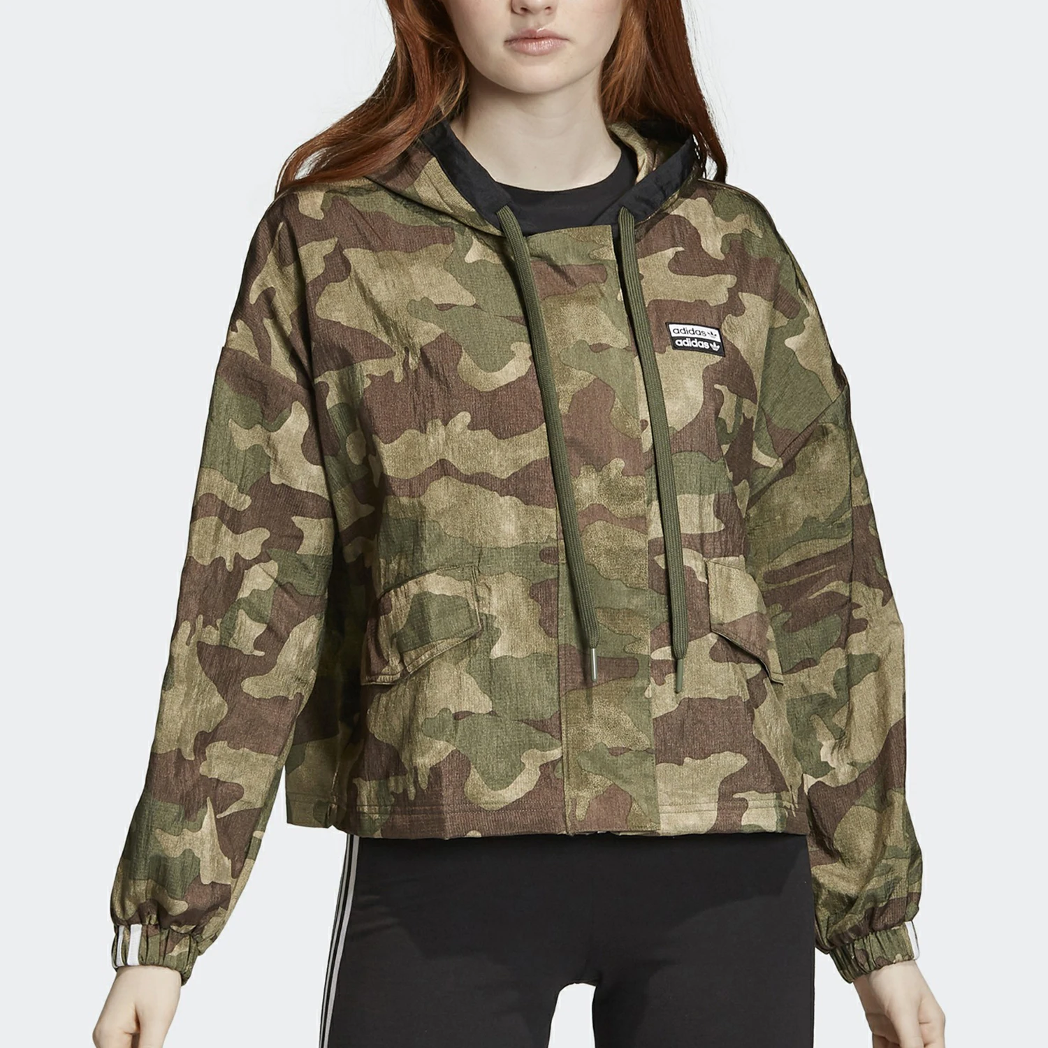 

Adidas Originals Trefoil Women's Windbreaker Hooded Jacket ED5816