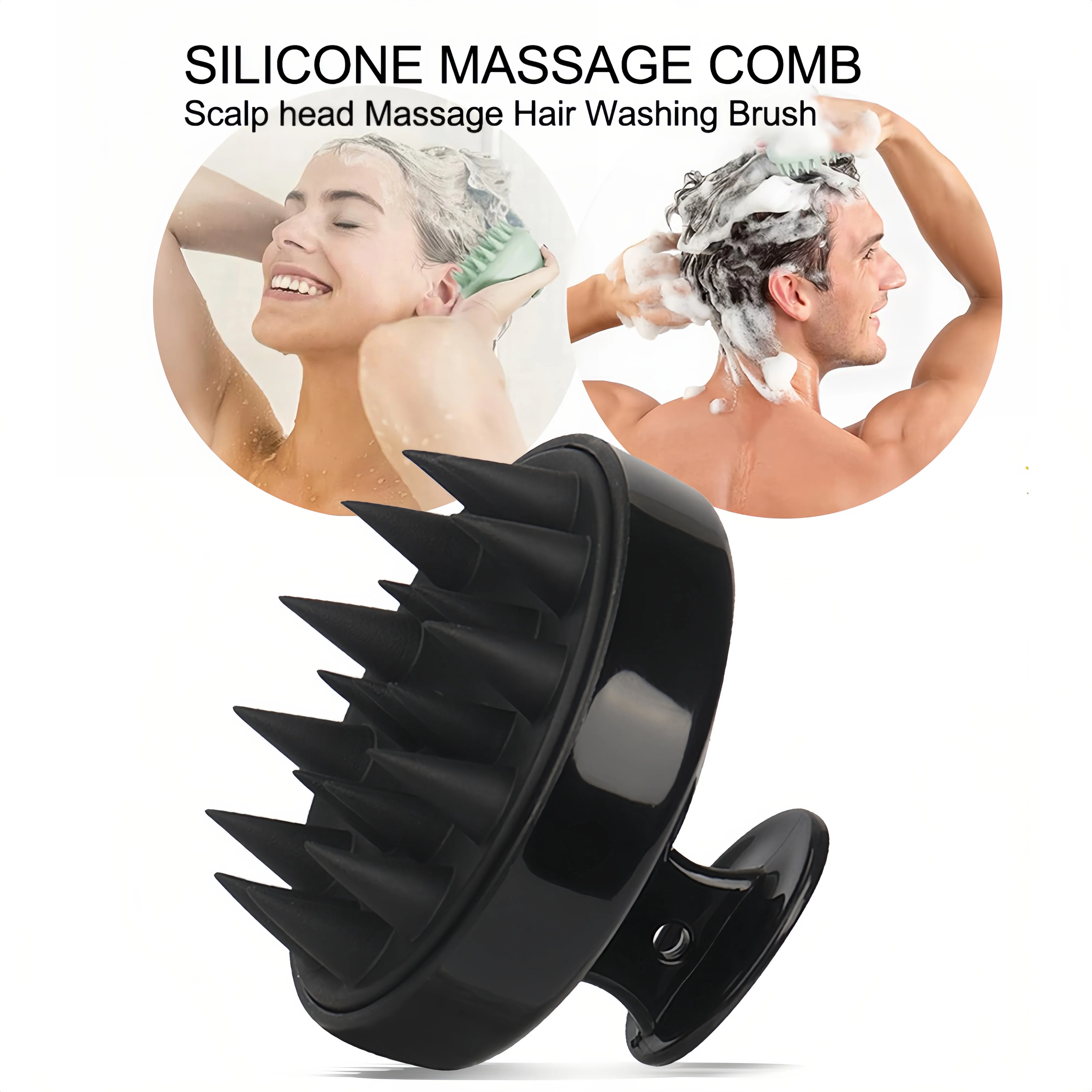 Silicone Head Scalp Massage Comb Hair Washing Brush Soft Scalp Massager for Hair Growth Shampoo Brush Shower Comb Hair Care