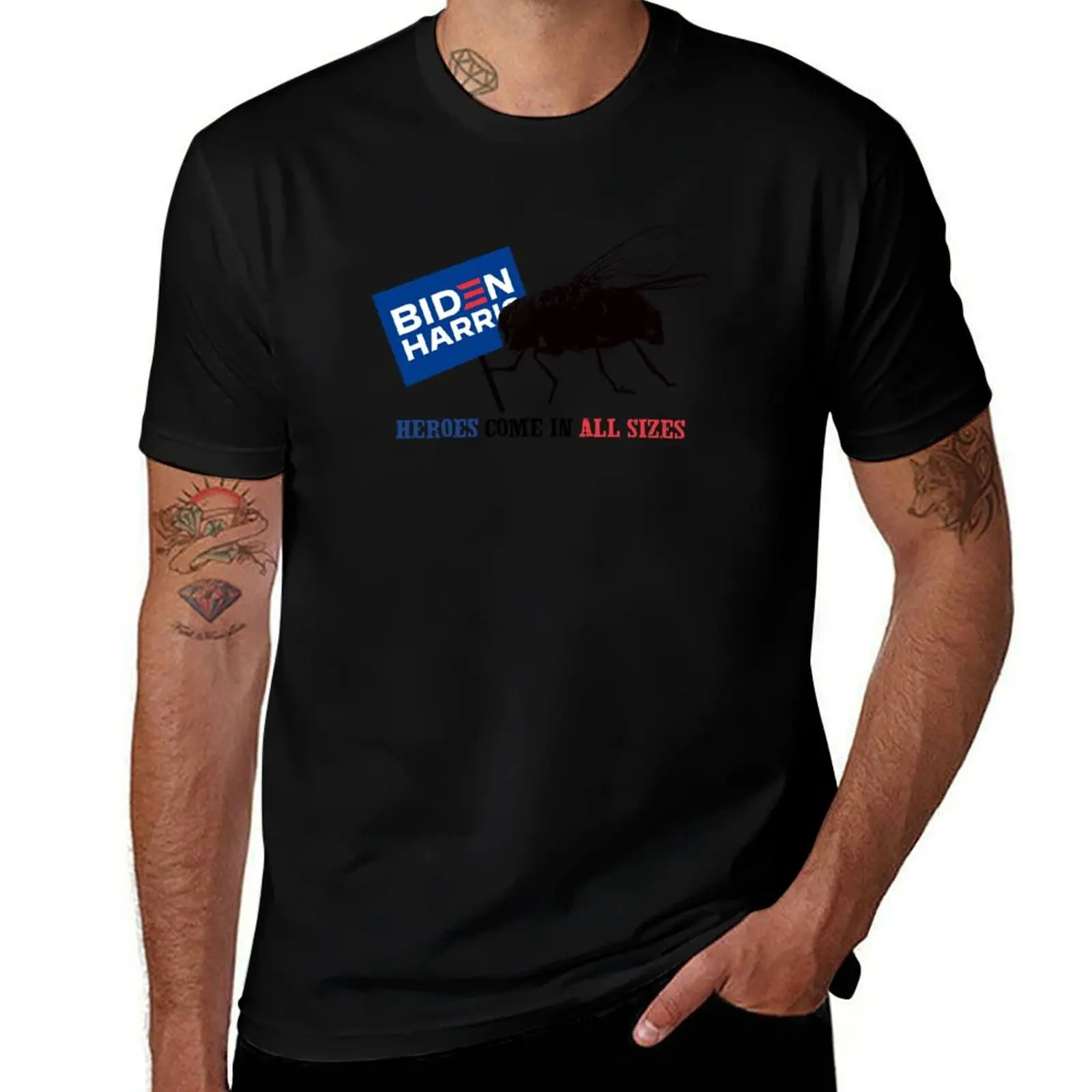

Funny Fly on Pence with Biden Sign Small Hero T-Shirt Clothing sublime t shirt men 100℅ cotton