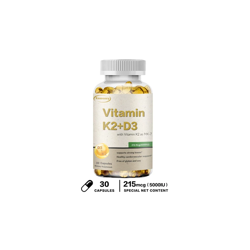 Vitamin K2 + D3 Supplement - Support Joint, Bone and Immune Health, Promotes Calcium Absorption