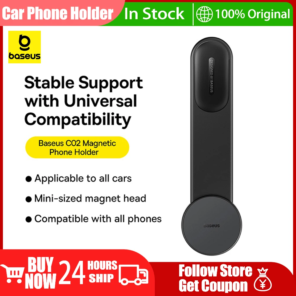 

Baseus Car Phone Holder Magnetic Universal Car Phone Stand Support Clip Mount Holder Magsafe Holder for iPhone 17 Samsung Huawei