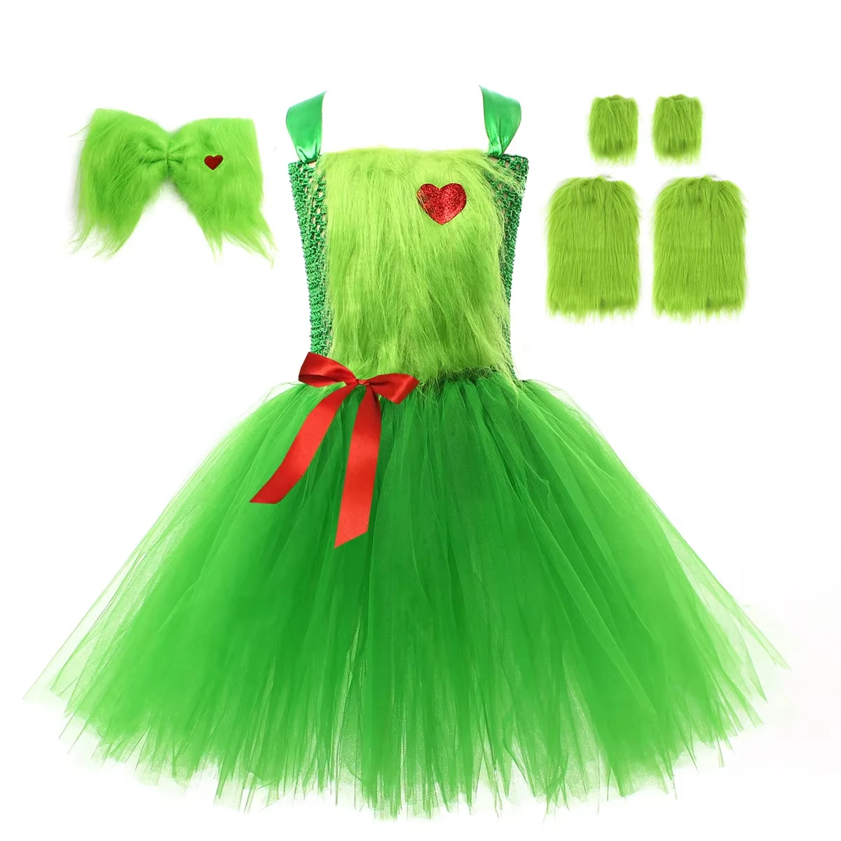 

Enfant Carnival Lined Enfant Dress Green Santa Claus Costumes For Woman Outfits Xmas Holiday Ballet Costume