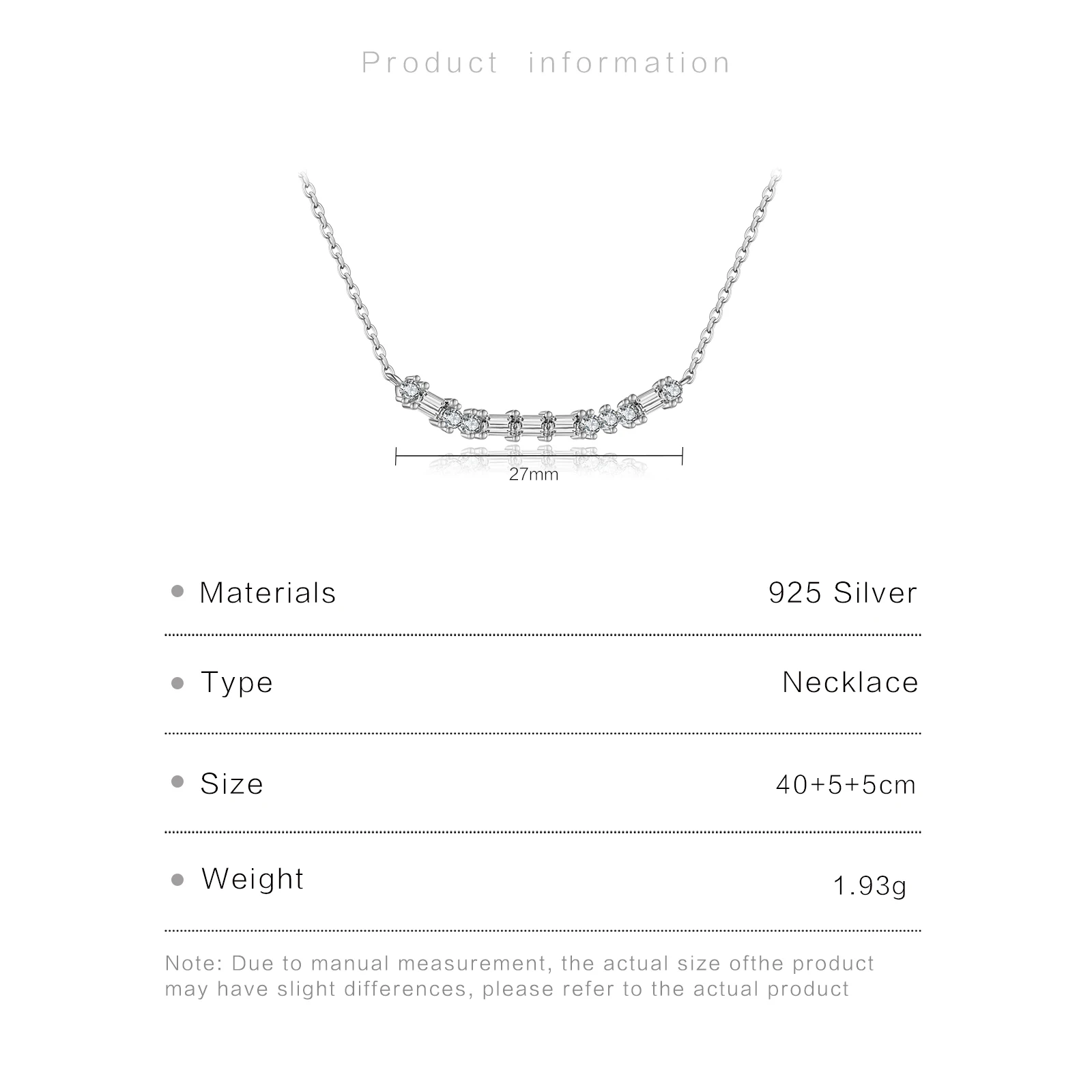 ANDYWEN New 100% 925 Sterling Silver Moon Zircon CZ Square Line Pendant Long Chain Necklace 2022 Spring New Choker Women Fashion