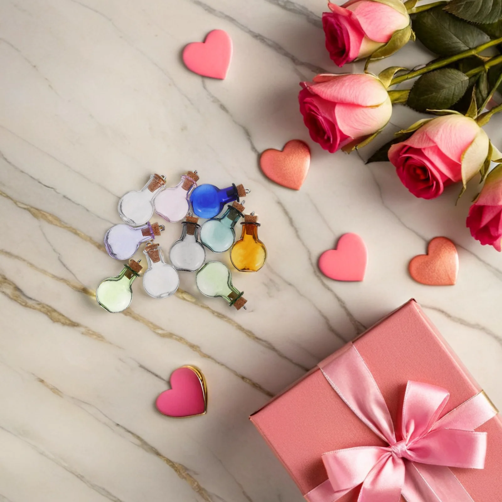 

10Pcs Glass Bottles Small Mini Glass Jars Cork Stoppers for DIY Sample Containers Sand Art Perfume Storage Clear Craft Bottles