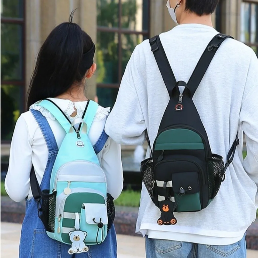 

Fashion Large Capacity 2 in1 Chest Bag Waterproof Korean Style Crossbody Shoulder Bag With pendant Backpack Student