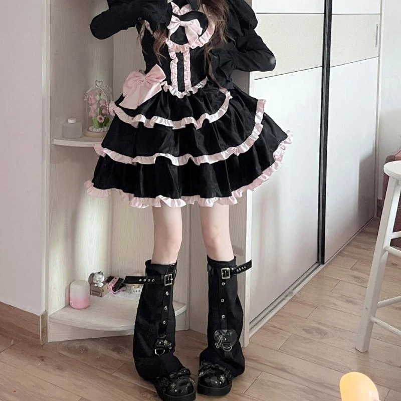 النساء مشبك تدفئة الساق لوليتاس الأميرة غطاء طويل الساق فضفاض عالية الركبة الجوارب 15UB