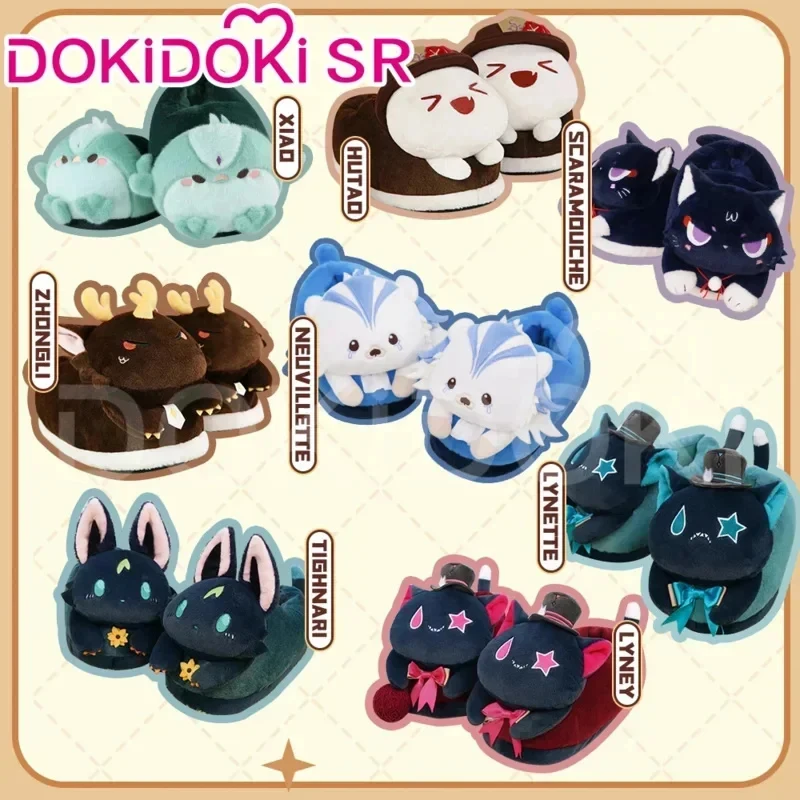 

ABC123Zhongli/Hutao/Xiao/Scaramouche/Neuvillette Cosplay Shoes Game Genshin Impact DokiDoki-SR Fluffy Plush Slippers4,b;6.k,9/g'