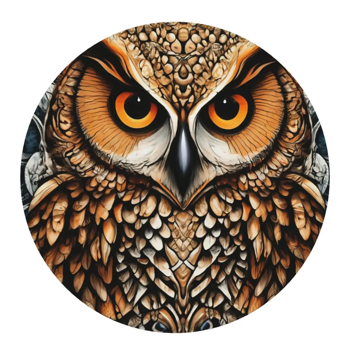 

Owl Beliefs Print Round Mouse Pad Computer Keyboard Mouse Mat Gamer Laptop Desk Mat Office Accessories Table Mats