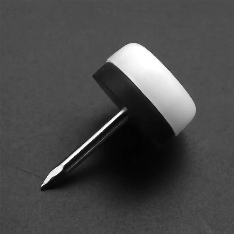 A04G-240Pcs Thickened Furniture Glide,Nail-On Nylon Slider Pad Floor Protector (18Mm Or 0.7Inch,White)