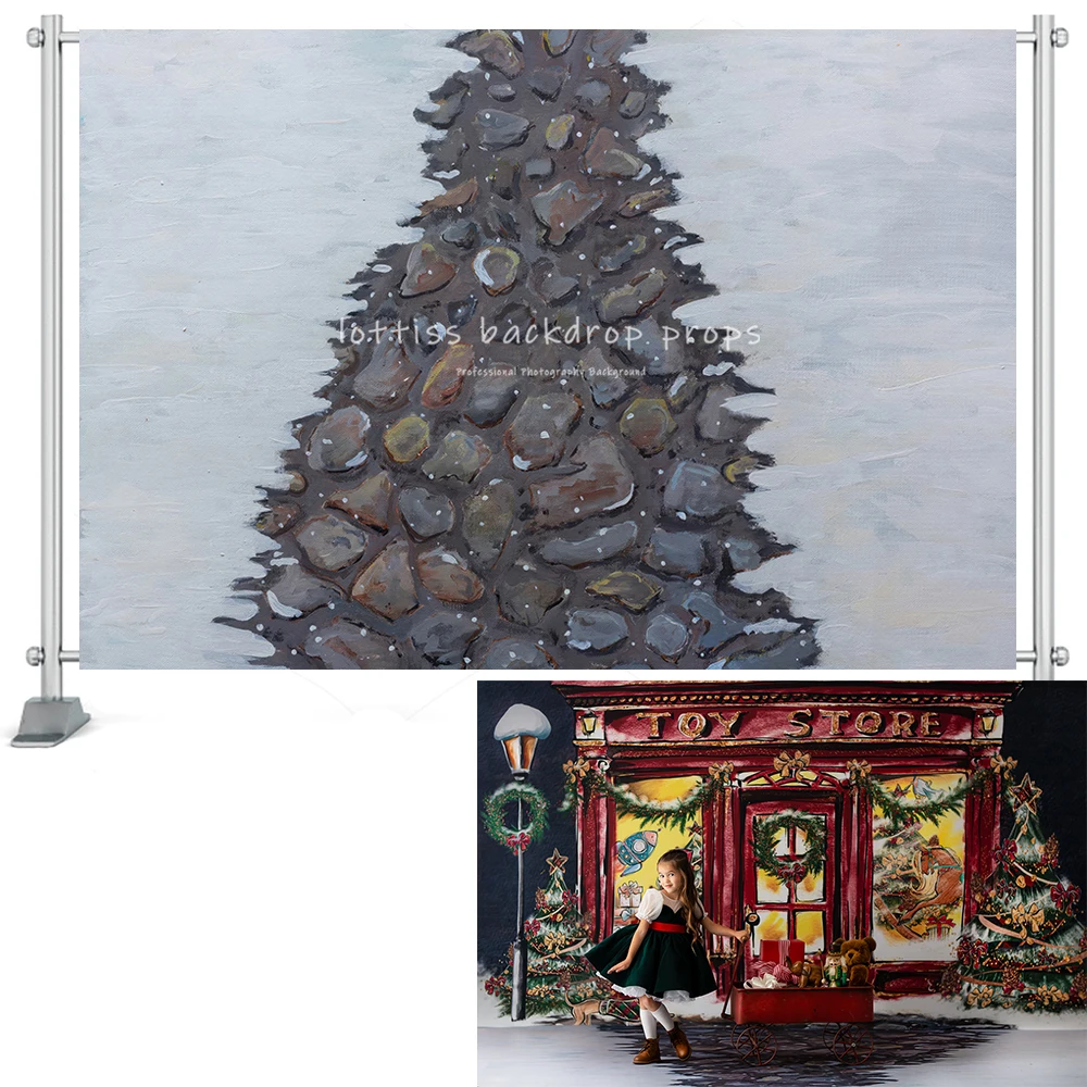 

Winter Cobblestone Background Cobblestone Floor Photography Props Texture Design Snowy Pavement Street Backdrops Photocall Props