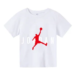 Summer T-shirt for boys and girls with short sleeves, 3-14 year old children's fashion casual printed clothing