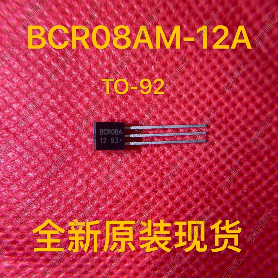 100PCS/lot New and Original BCR08AM-12 BCR08A12 BCR08A TRIAC SENS GATE 600V 0.8A TO-92 BCR08AM-12A