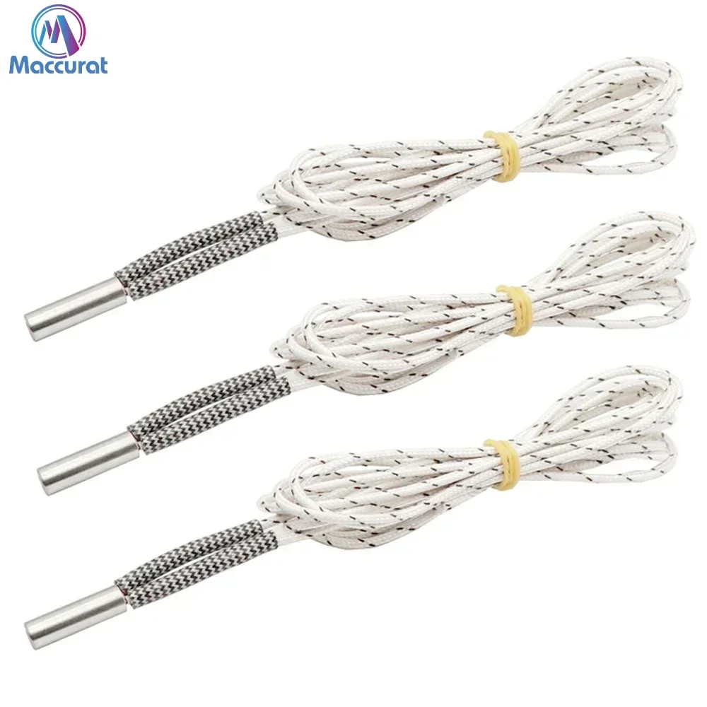 Maccurat Heating tube 6*20mm 12V 24V 50W Ceramic Cartridge Heater 1M 2M Reprap&Mendel For V6 J-head Extruder 3D printer part