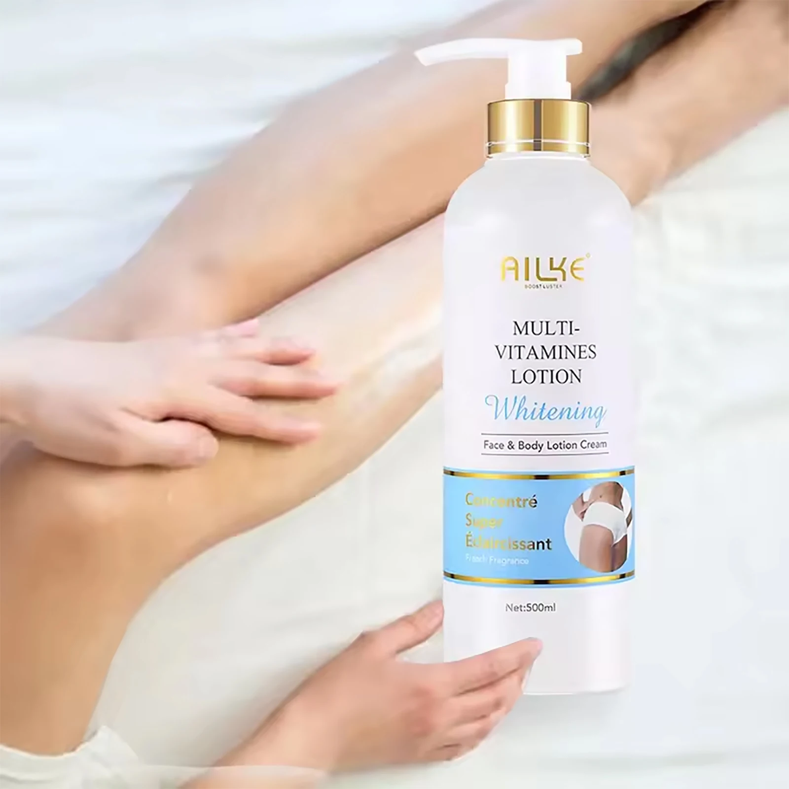 AILKE Nourishing Moisturizing Lightening Body Lotion, With Glutathione Advanced Collagen, Reduce stretch marks and Eye dark spot