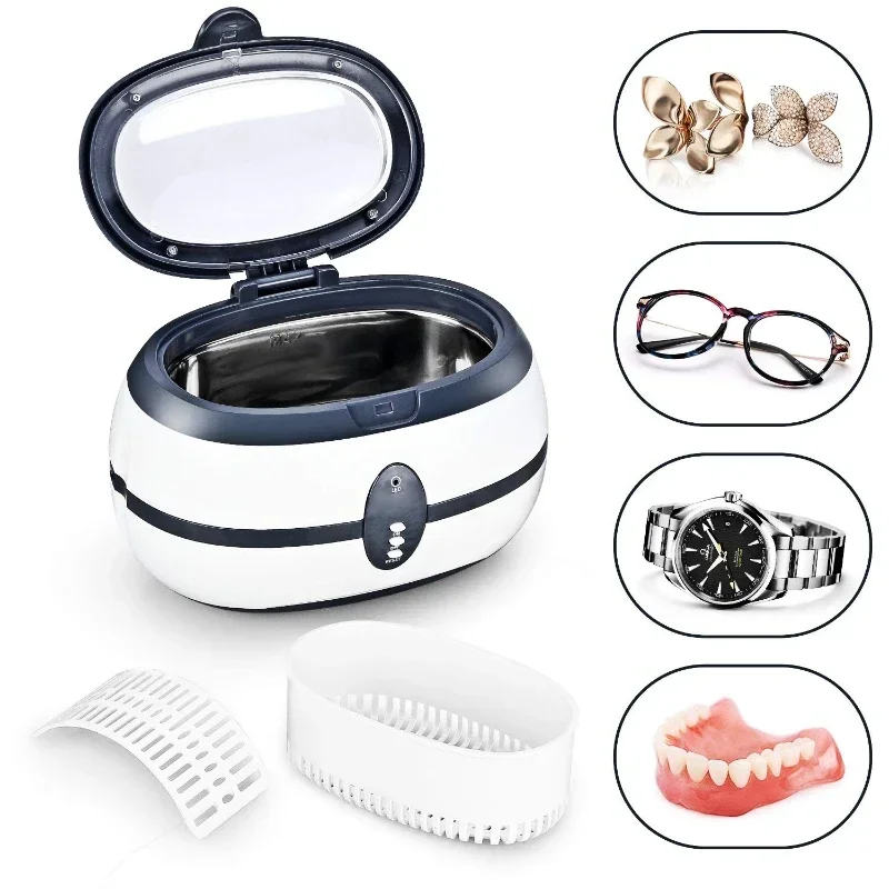 

High-Quality Dental Small Ultrasonic Washer - Home and Shop Cleaning of Glasses & Jewelry - Multi-Functional Ultrasound