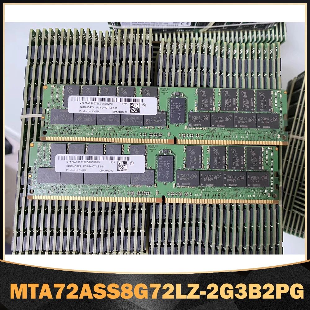 1PCS RAM 64G 64GB 2400T DDR4 2400 4DR×4 RECC RDIMM For MT Server Memory MTA72ASS8G72LZ-2G3B2PG