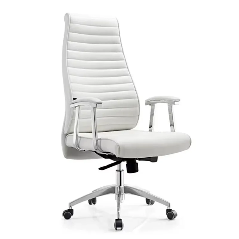 White Normal Ergonor Turning Guest Office Desk Chair for Headrest