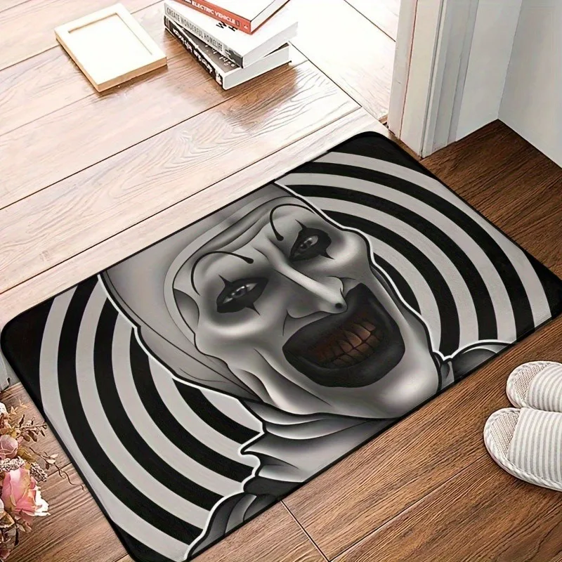 Halloween 3D Visual Entry Doormat Sewer Manhole Cover Clown Carpet Horror Indoor Outdoor Floor Mat Halloween Decoration
