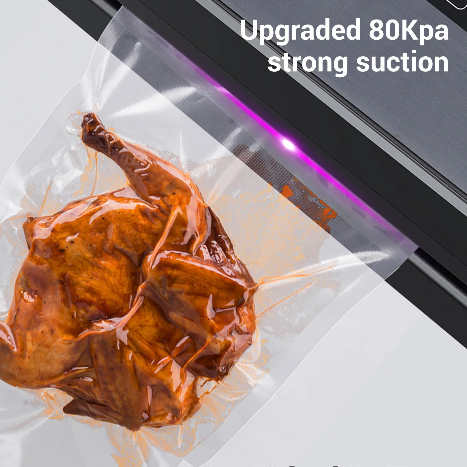 

Вакуумный упаковщик пищевых продуктов, всасывание 80 кПа, 6 режимов, встроенный резак, полностью автоматический пищевой упаковщик с 30 пакетами, вакуумный упаковщик