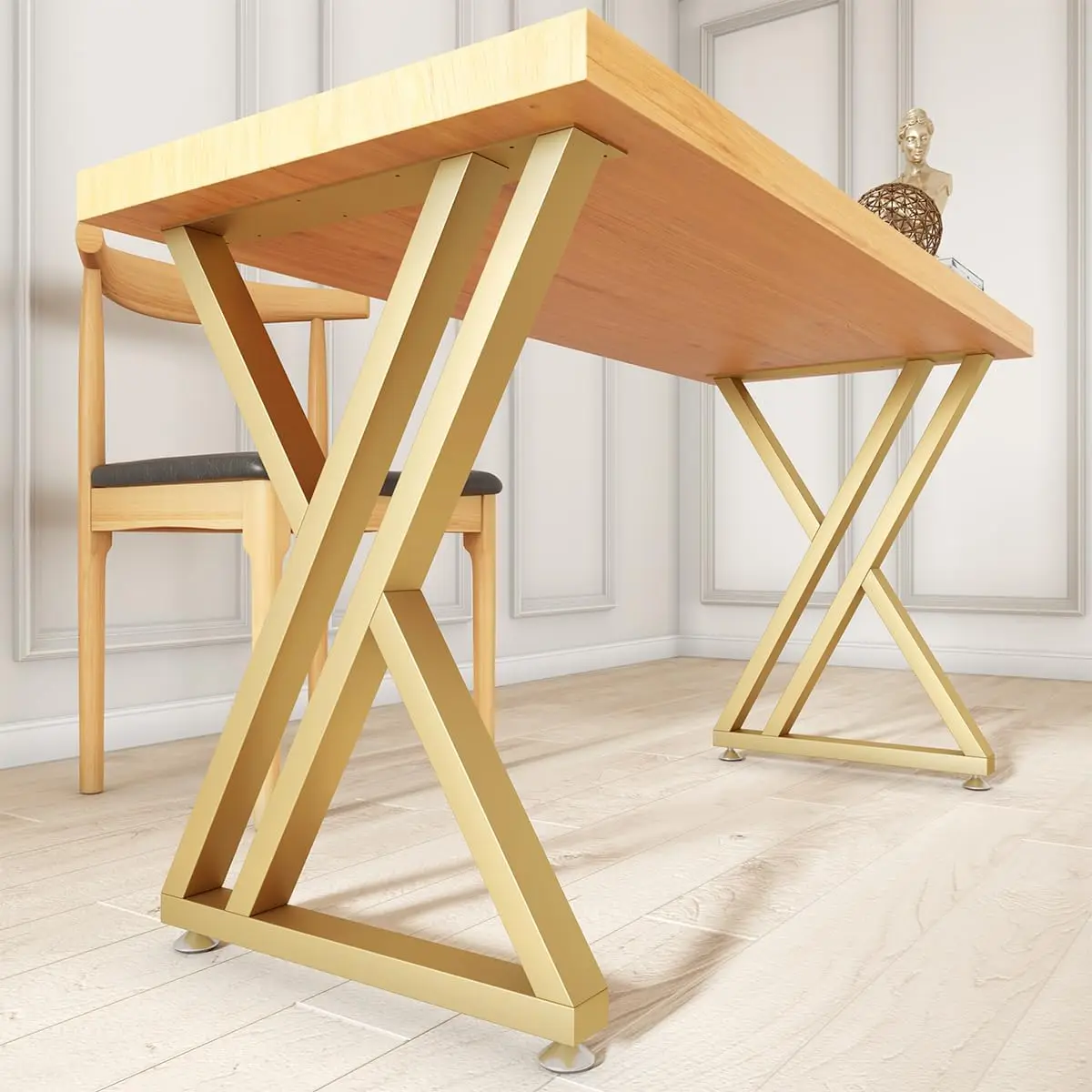 المعادن الصناعية الذهب الطعام أرجل الطاولة الحديثة 28 بوصة أرجل مكتب قاعدة الحديد الزهر لحام الحديد المطاوع طاولة القهوة أرجل مقاعد البدلاء Nig #6