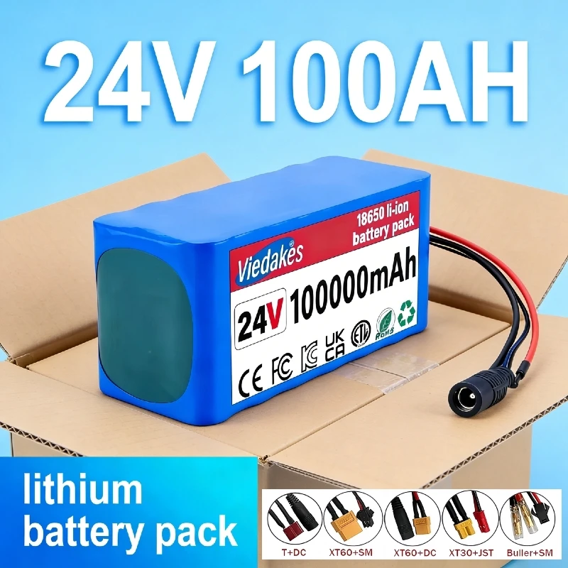 Nouvelle batterie lithium 24V 100Ah 7S3P 21700 pour fauteuils roulants électriques et scooters, 4000+ cycles, grande capacité + poids léger