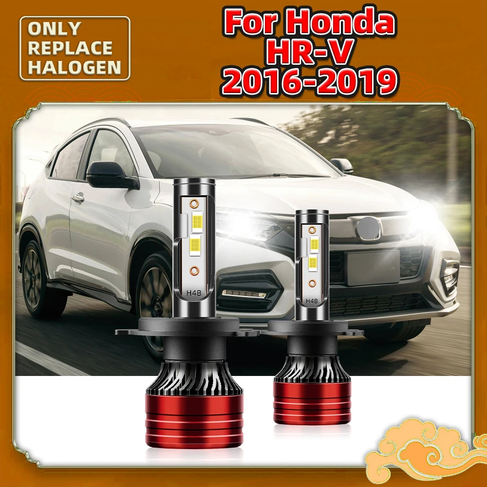 

2PCS LED 16000LM CSP Car Headlight 120W Auto Bulb Hi Lo H4 Front Beam Luces 12V Lamp For Honda HR-V Vehicles 2016 2017 2018 2019