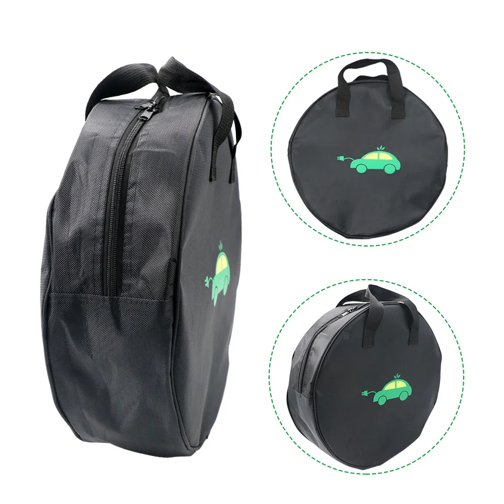 Durable Round Car Charge Cable Storage Bag Waterproof Oxford Cloth Storage Bags Round Car Tools Organizer Accessories view 3
