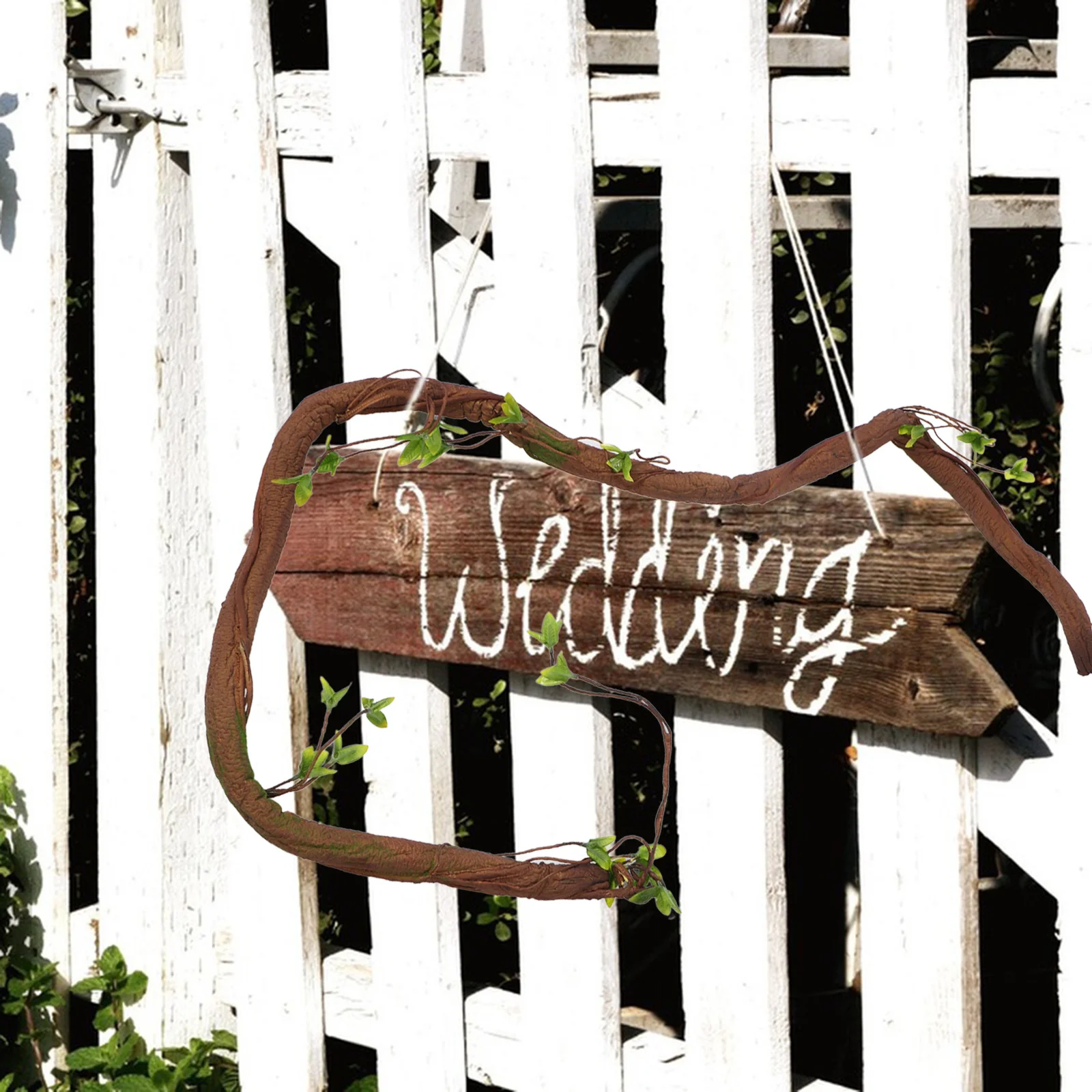 

Artificial Hanging Vine Fake Cane Tree Twig Branch Leaves Wrapped Pendant Home Wedding Party Decoration Faux Vine Garland