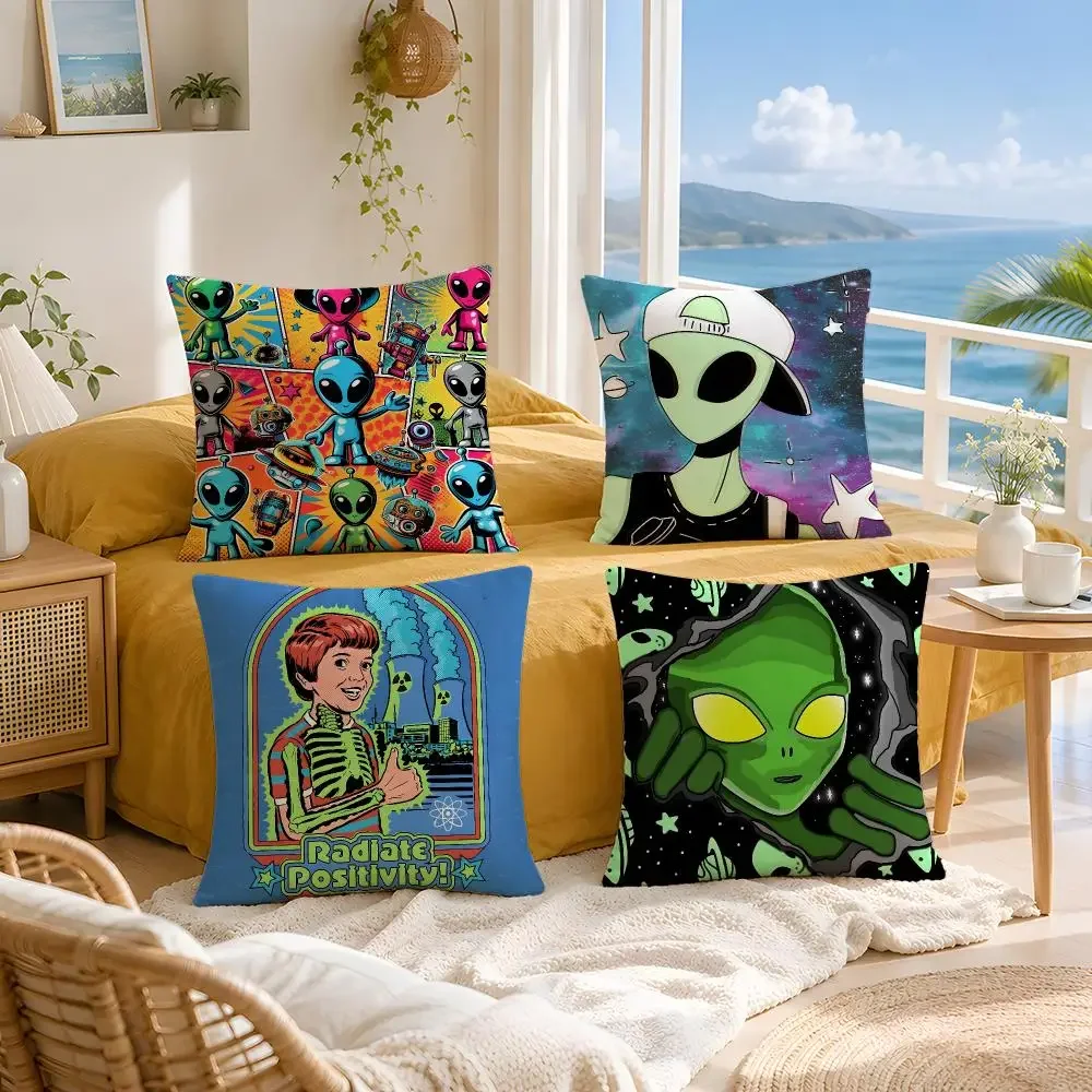 Jenny's New Friends Cushion Cover Throw Pillow Short Plush Fresh Natural Cushion for Living Room Sofa Ornament Present Gift