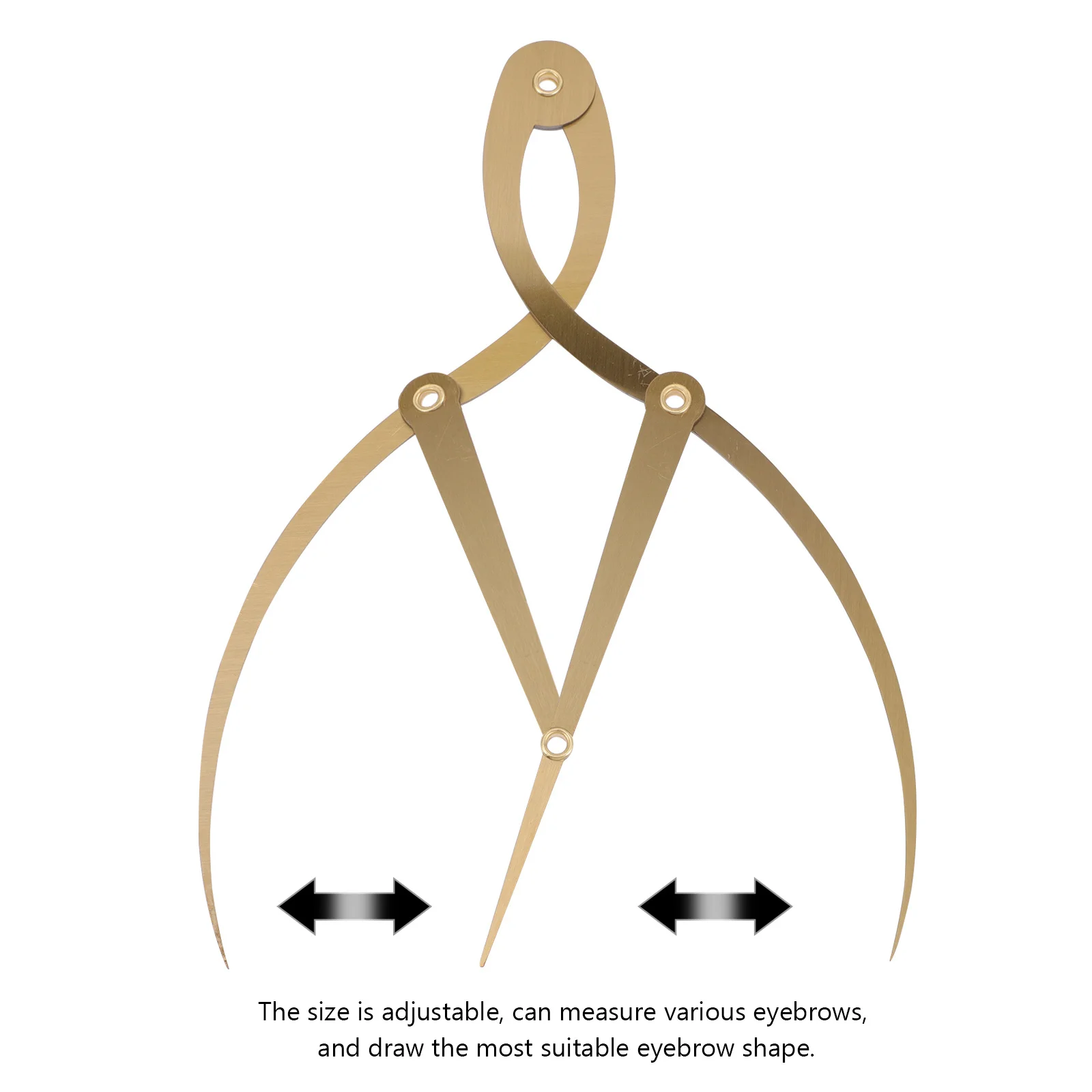 

1Pcs Eyebrow Ruler Adjustable Alloy Durable Eyebrow Measuring Tool Professional Mapping Ruler for Makeup Tattooing Microblading