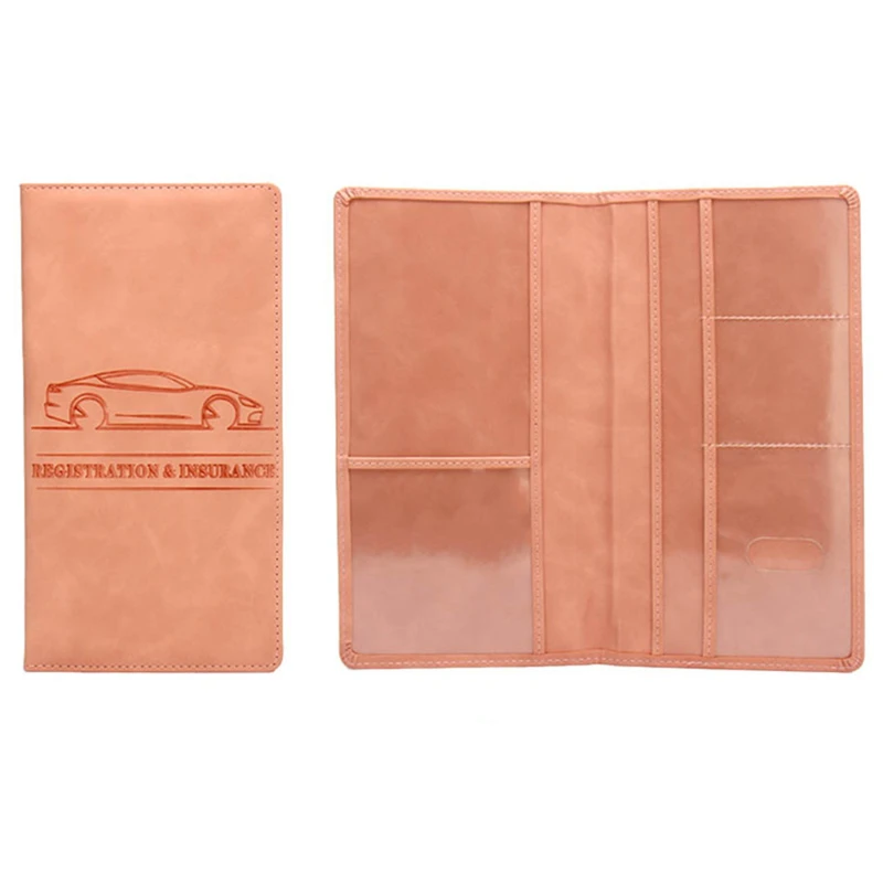 Couverture de planificateur de conduite en cuir, sac de rangement pour documents automobiles, porte-carte de crédit, support d'assurance d'immatriculation de voiture, planificateur de conducteur