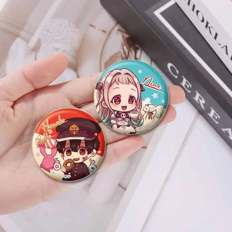 Anime Figure Kou Minamoto/Hanako-kun/Nene Yashiro/Aoi Akane/Sakura Nanamine/Sousuke Mitsuba Badge Buttons Pins for Clothes Decor