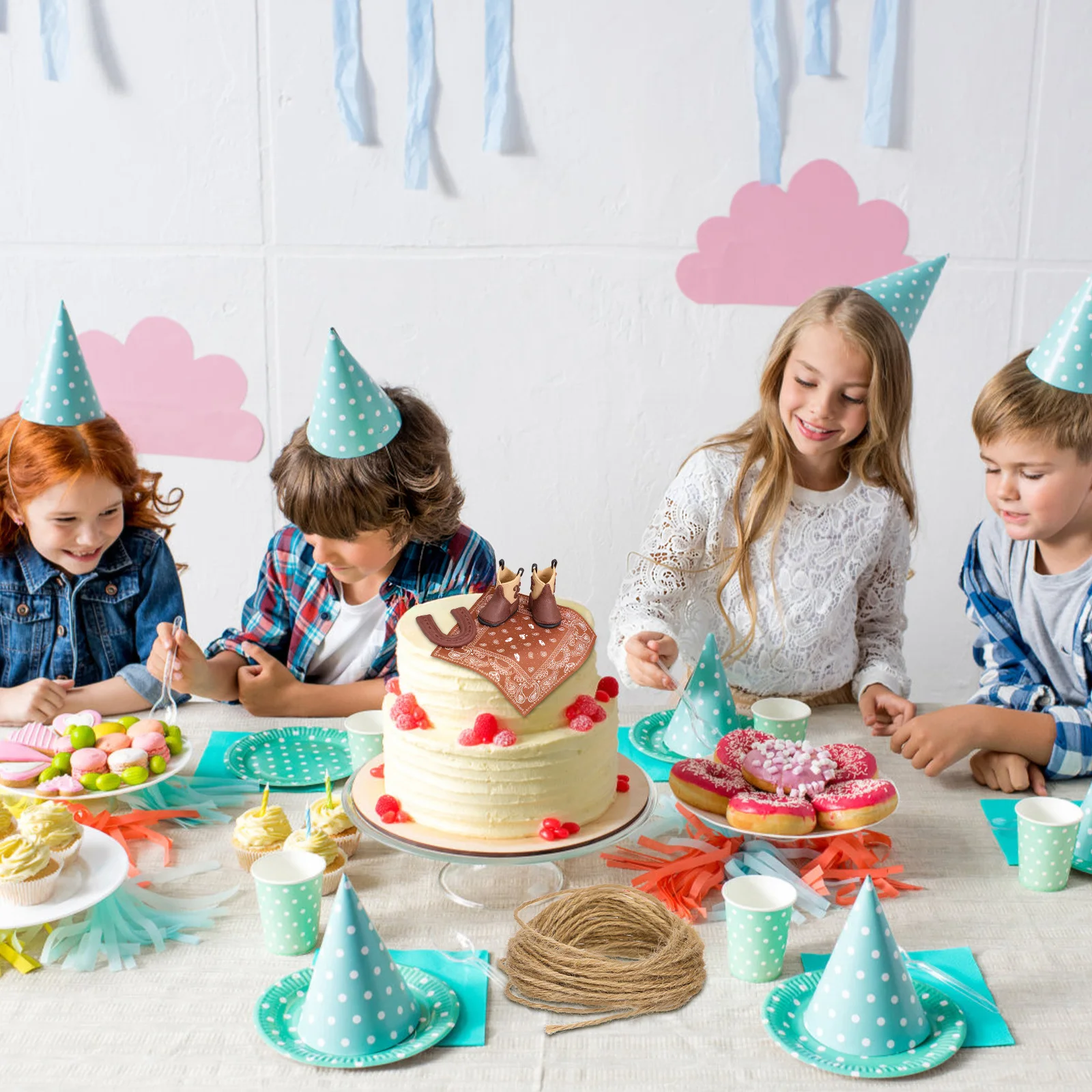 

1Set Reusable Cake Toppers Cowboy and Cowgirl Design for Western Party Birthday Baby Shower Decor Cowboy Cake Topper Decorations