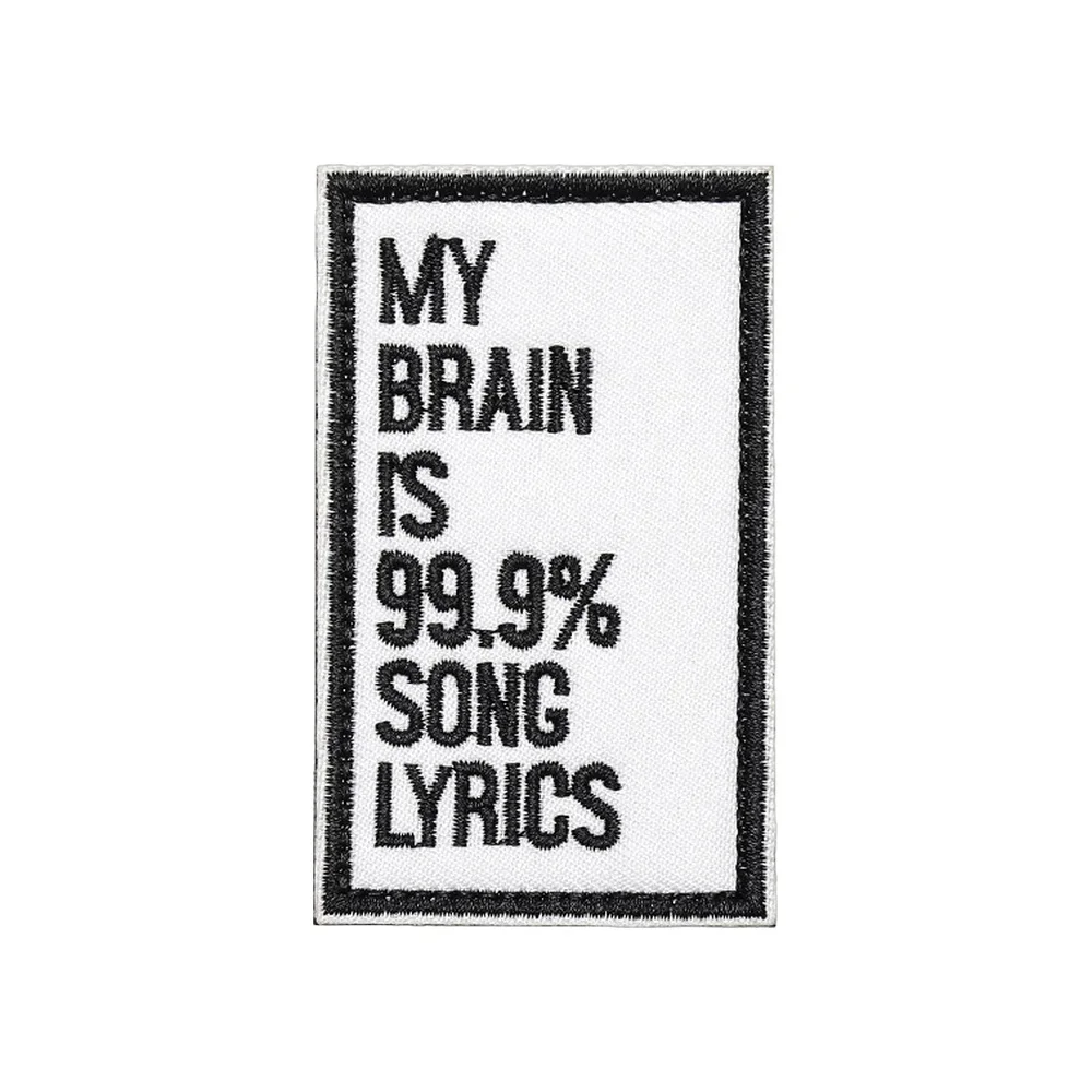 99% SONG LYRICS Parche táctico MOLLE morale bordado velcro - imagen 2