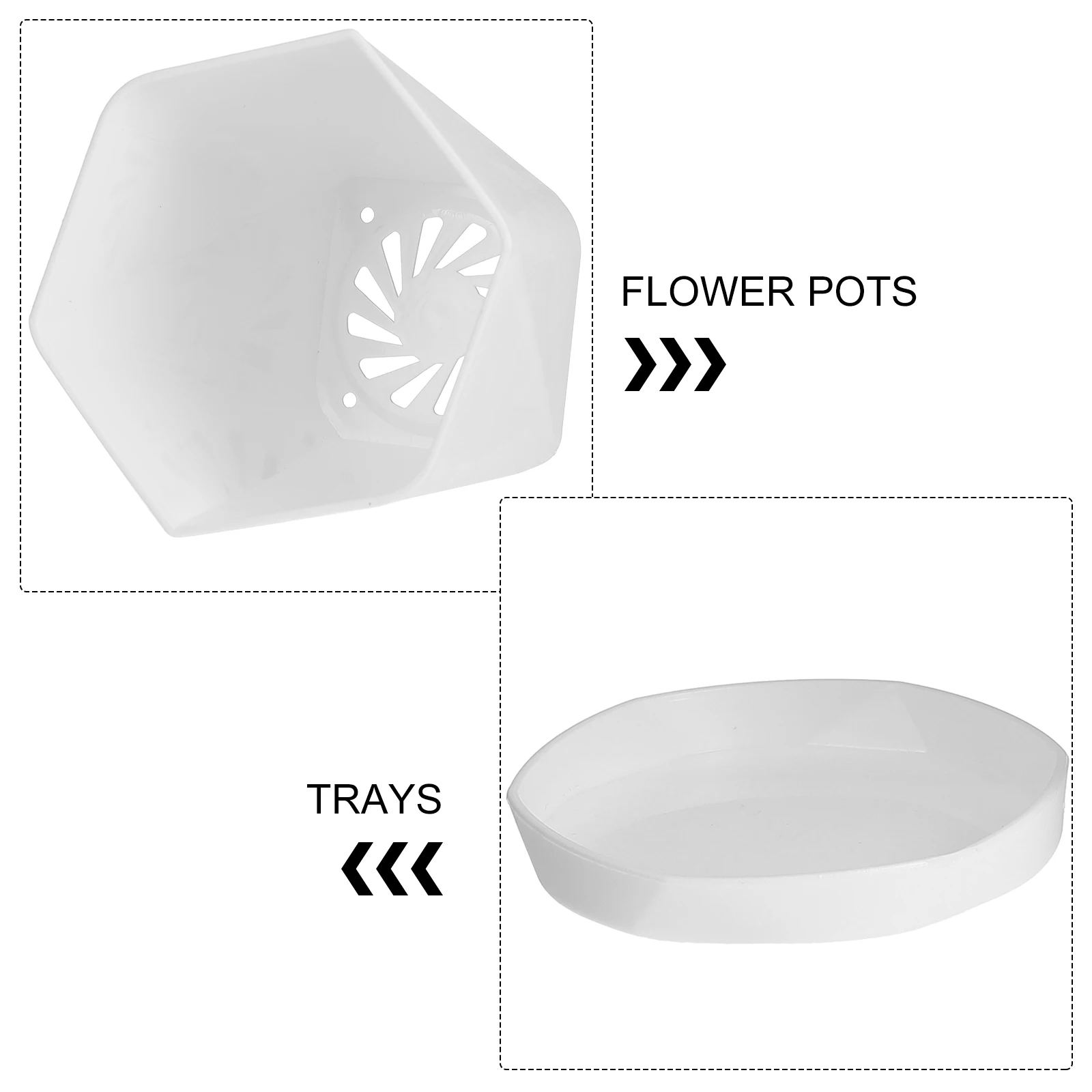 

Plastic Flower Pot 6 Sets Mini Bonsai Planter Simple Table Gardening Desktop Succulent Office Plant Container