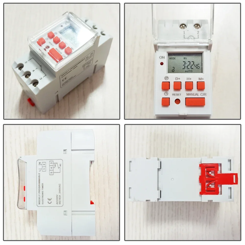 Multicolor Customization THC15A THC30A Weekly 7 Days Programmable Digital Time Switch Relay Timer 220V 110V 48V 24V 12V Din Rail