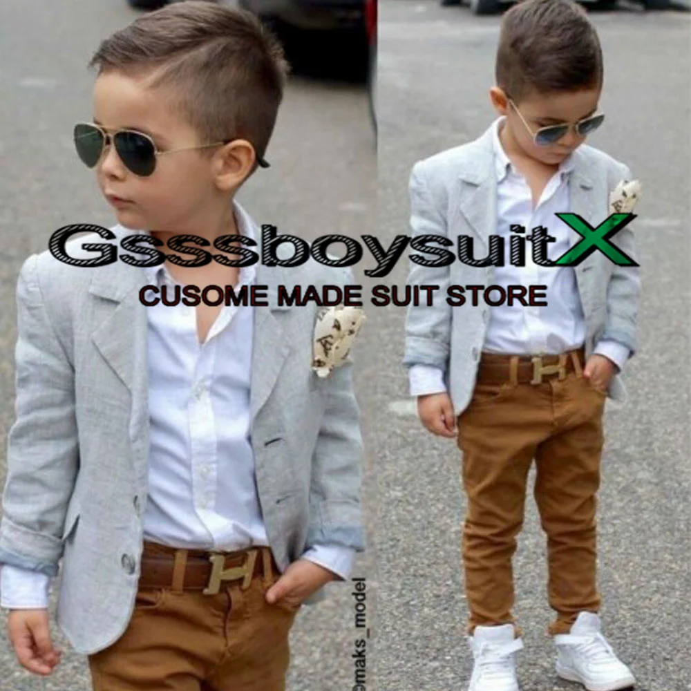 Boys Suit 2 Piece Wedding Tuxedo Party Jacket Pants Child Blazer Set Kids Festive Custom Clothes costume enfant garçon