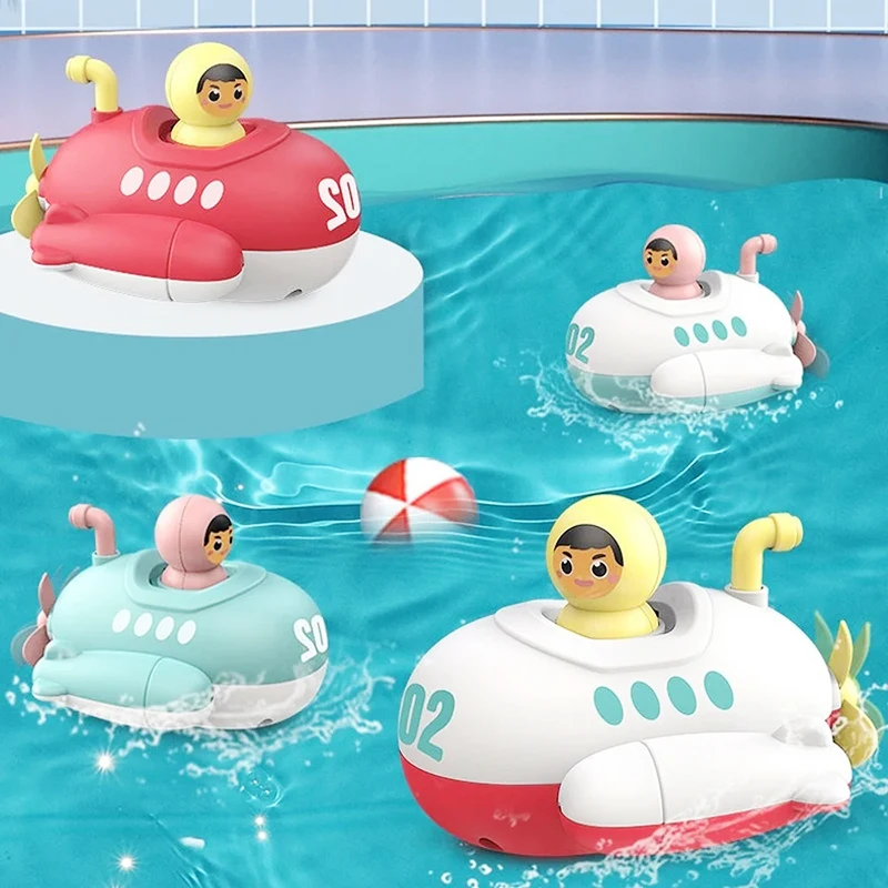 

Kids Water Toys Clockwork Ship Boat Baby Bath Toys Submarine Wind Up Toy Swimming Pool Beach Game Toddler Boy Toys Children Gift