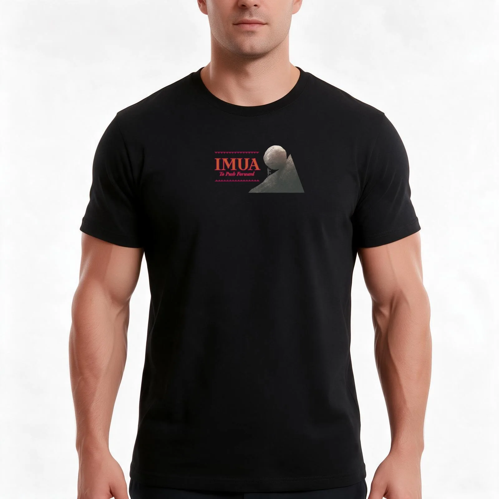 IMUA - To Push Forward - Mountain T-Shirt, Summer Casual Cotton Tee, Oversized Streetwear Tops, Vintage Graphic Print