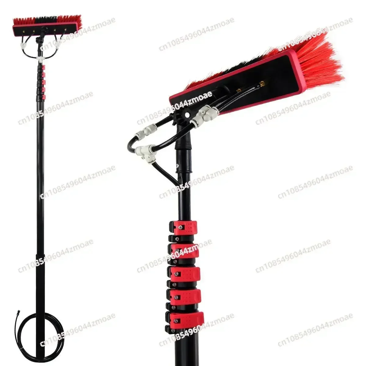 Jmz-9m Window Cleaning Brush Telescopic Rod Photovoltaic Panel Cleaning Brush Water Spray Flow-through Brush