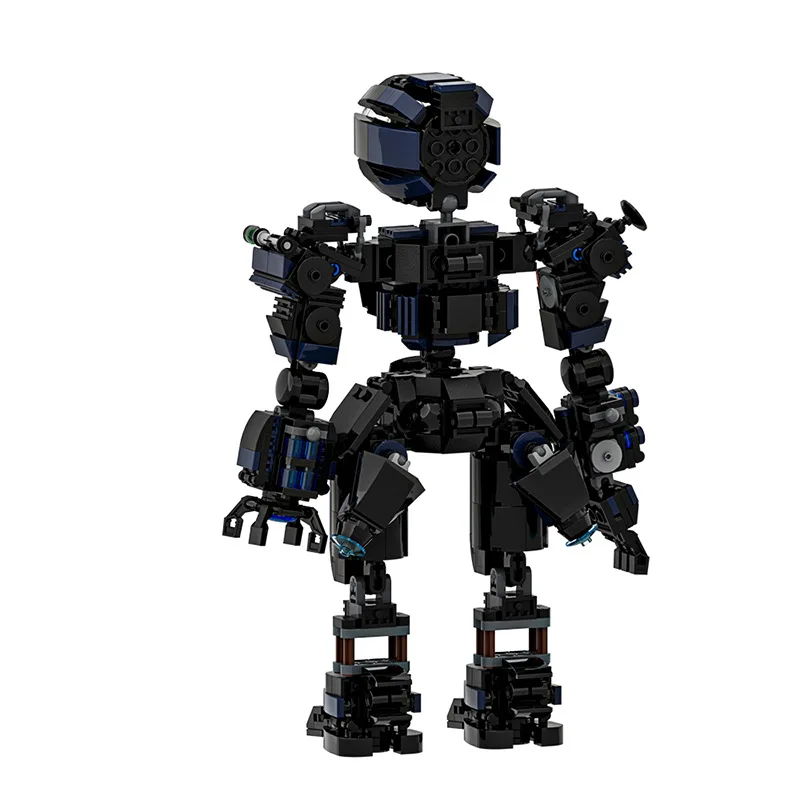 MOC Model Blok Bangunan Mecha Berat yang Dapat Dipakai Ulang dengan Cepat, Hadiah Batu Bata Rakitan Puzzle Anak-anak Partikel Kecil